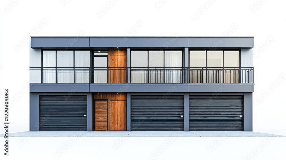Fototapeta premium Modern Urban Storage Unit Complex Design