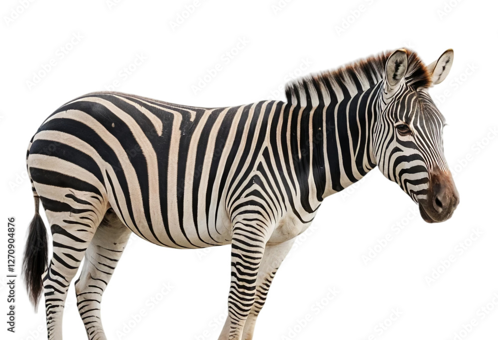 Fototapeta premium zebra isolated on transparent background
