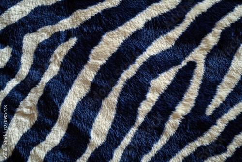 Decorative zebra print area rug with bold stripes for indoor living spaces. photo