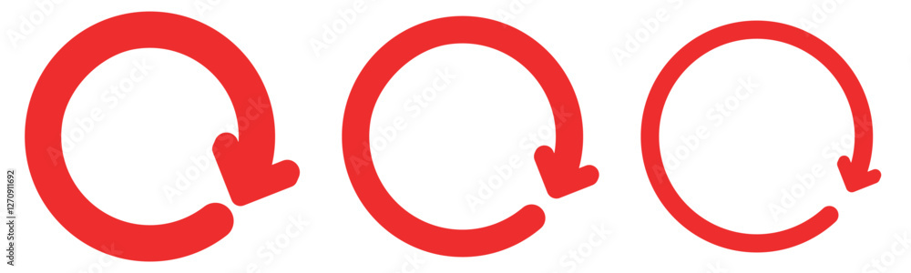 Circle arrows icon set. Round reload sign, repeat icon, refresh icon, rotate arrow icon vector illustration. Circle arrows icon set. Round reload sign, repeat icon, refresh icon, rotate arrow icon vector illustration.
