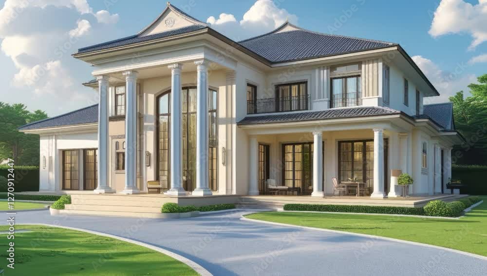 modern house with garden modern house with garden
