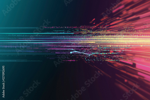 Digital background perfect for tech processes, neural networks, artificial intelligence, data transfer and security, background for digital storage, multimedia presentations