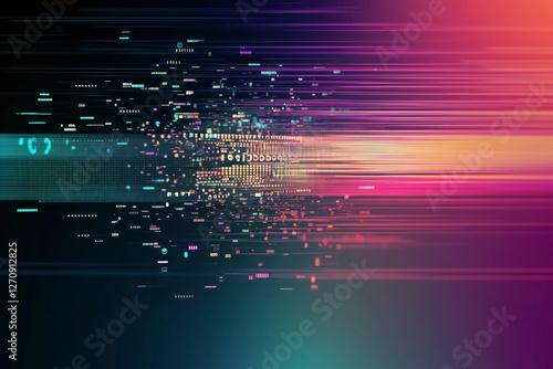 Digital background perfect for tech processes, neural networks, artificial intelligence, data transfer and security, background for digital storage, multimedia presentations