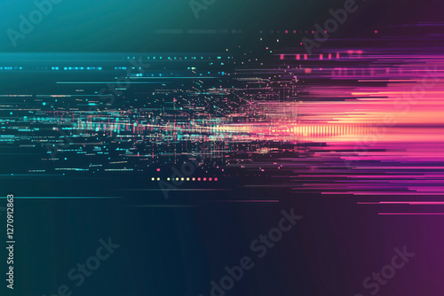 Digital background perfect for tech processes, neural networks, artificial intelligence, data transfer and security, background for digital storage, multimedia presentations