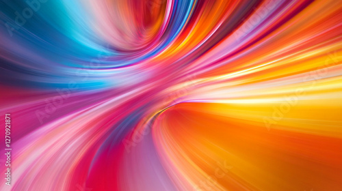 Dynamic motion blur showcases vibrant colors in a swirling abstract display