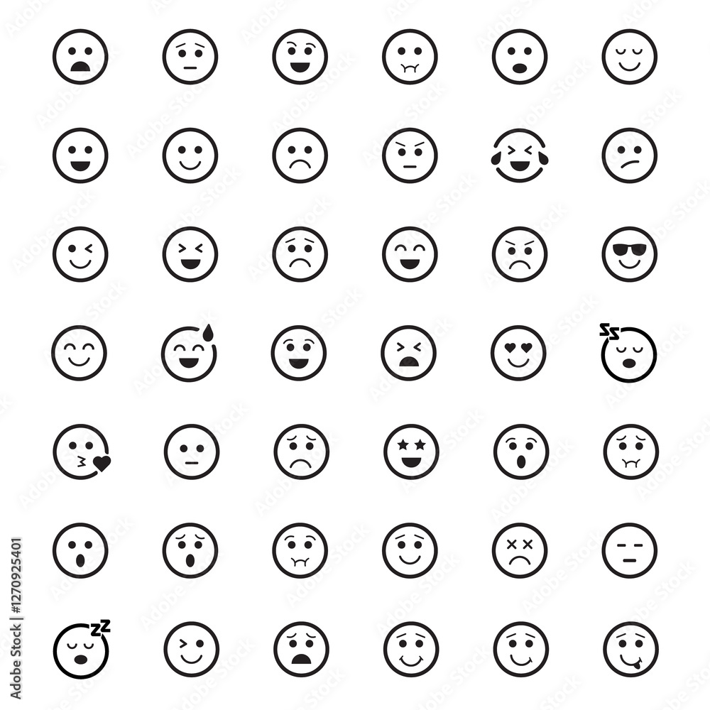 Rating emoji set. flat round outline style. Excellent, Good, Average, poor & bad reaction variations. for your products, apps, website and services. In vector EPS 10, PNG & jpeg file format Rating emoji set. flat round outline style. Excellent, Good, Average, poor & bad reaction variations. for your products, apps, website and services. In vector EPS 10, PNG & jpeg file format