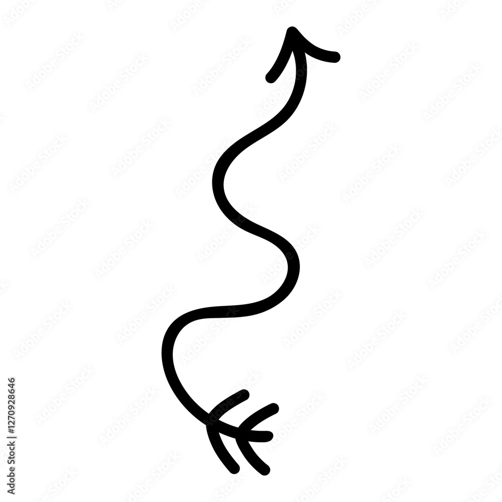 Fototapeta premium Black Arrow doodle