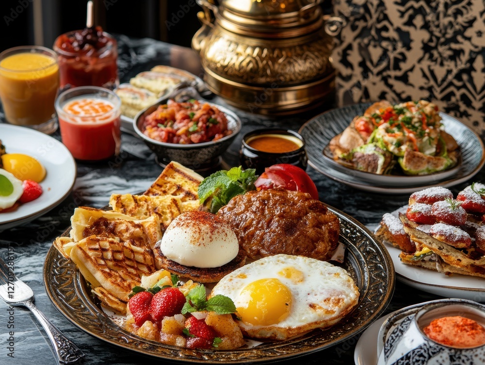 Captivating Breakfast Photography Studio Setting Food Showcase Elegant Environment Close-Up Viewpoint Culinary Art Captivating Breakfast Photography Studio Setting Food Showcase Elegant Environment Close-Up Viewpoint Culinary Art