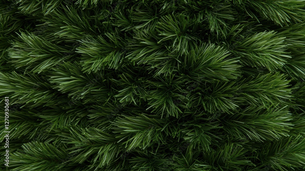 The artificial branches of a green Christmas tree come together to create a lush and dense foliage effect, perfect for holiday decorations The artificial branches of a green Christmas tree come together to create a lush and dense foliage effect, perfect for holiday decorations