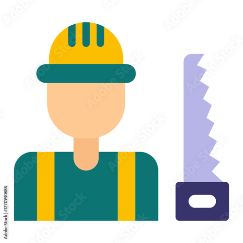 Carpenter Vector Design Icon Style