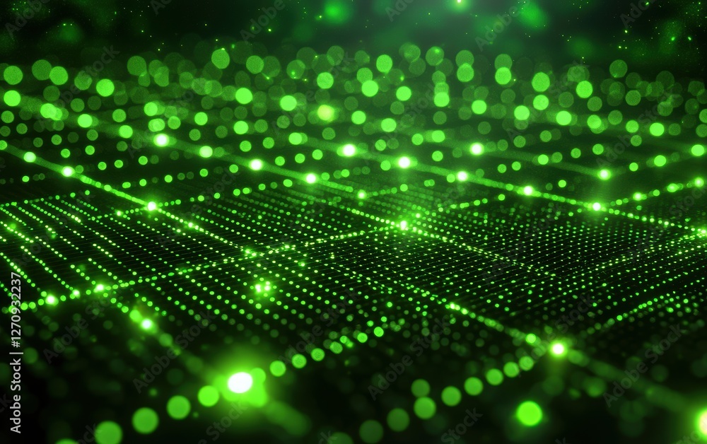 Bright neon green digital grid background mockup with glowing effect Saint Patricks Day Bright neon green digital grid background mockup with glowing effect Saint Patricks Day