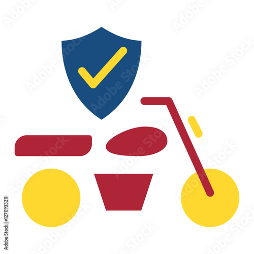 Motorcycle Insurance Vector Design Icon Style
