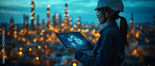In the realm of Smart Industry 4.0, an engineer leverages data and control networking to facilitate sustainable energy use, support development goals, reduce energy consumption, boost productivity,