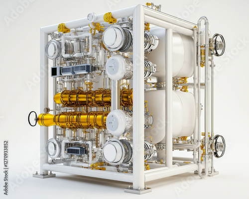 Wastewater treatment filtration mechanical. Sedimentation sustainability. Disinfection biological. Advanced filtration system membrane modules isolate image.