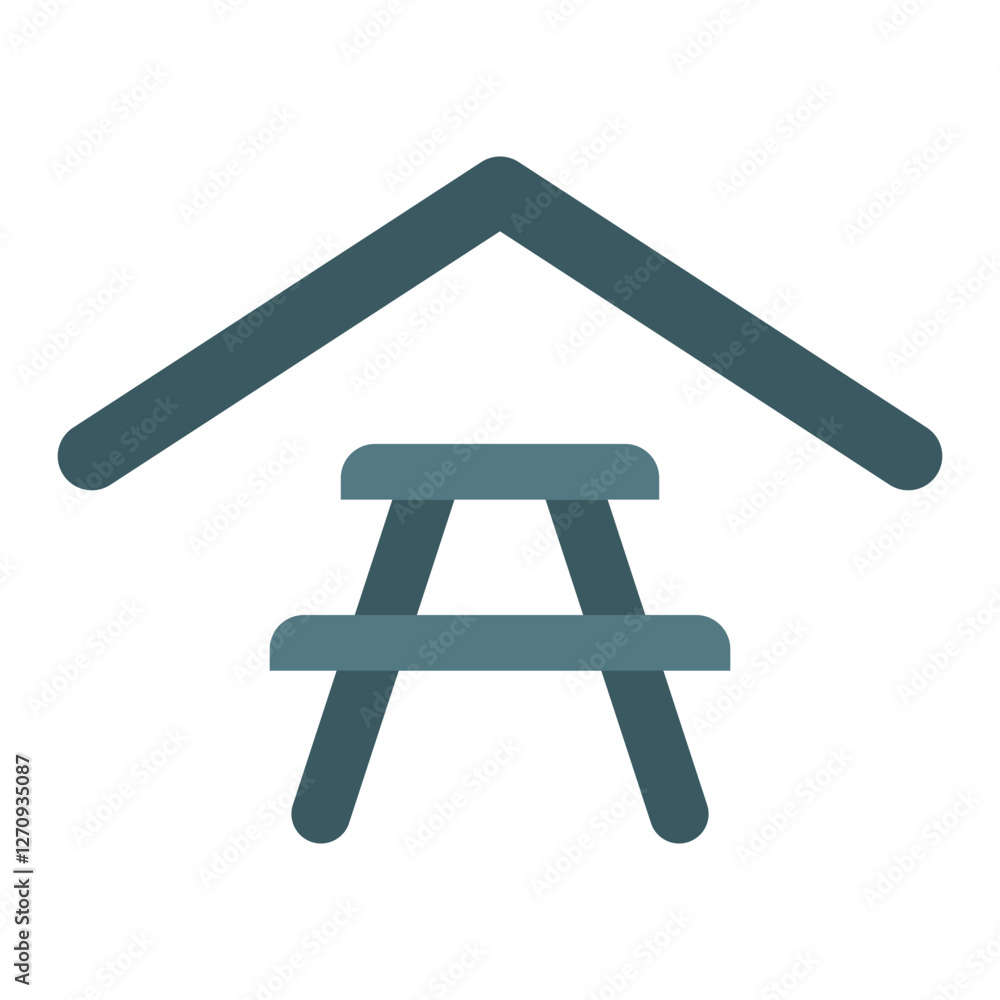 Picnic Shelter Vector Design Icon Style Picnic Shelter Vector Design Icon Style