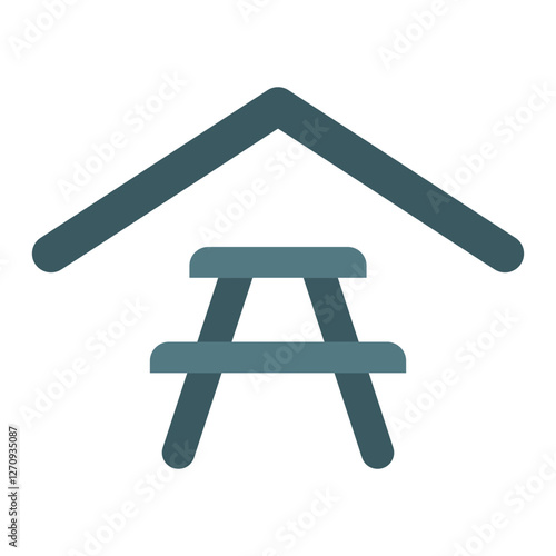 Picnic Shelter Vector Design Icon Style