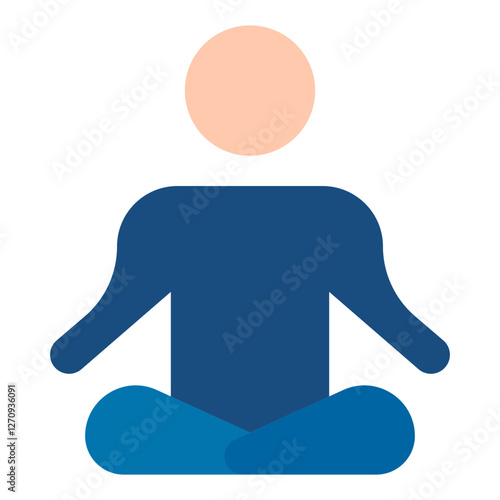 Outdoor Yoga Class Vector Design Icon Style