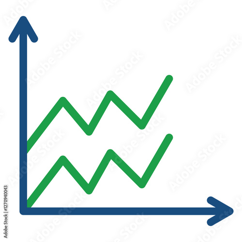 Line Chart Vector Design Icon Style