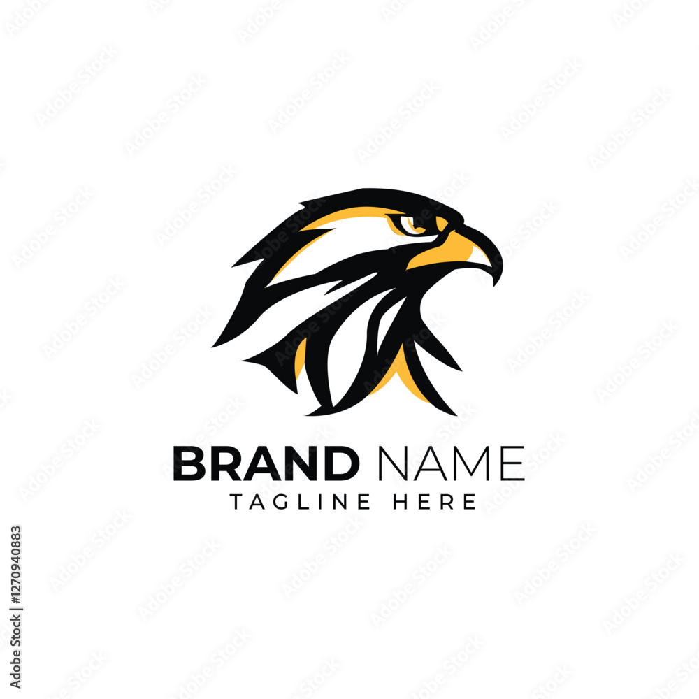 Obraz premium Bold eagle head logo design for a brand.