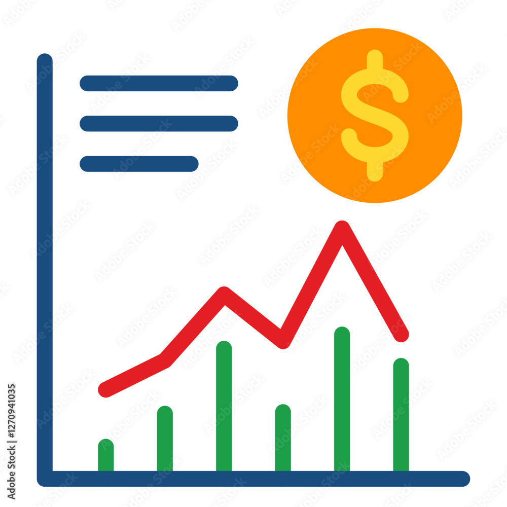 Economic Indicator Vector Design Icon Style Economic Indicator Vector Design Icon Style