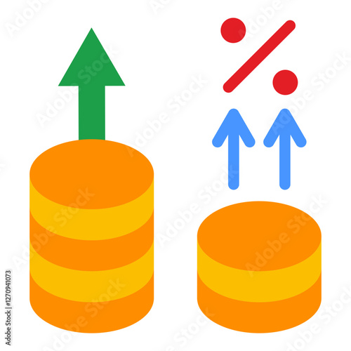 Inflation Rate Vector Design Icon Style