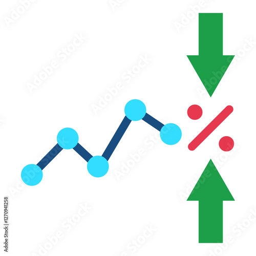 Volatility Index Vector Design Icon Style