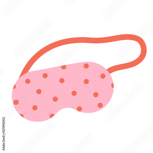 Hand drawn sleep mask isolated on white background