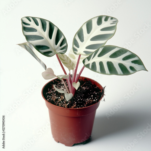 eautiful potted Calathea plant showcasing unique variegated leaves and vibrant colors