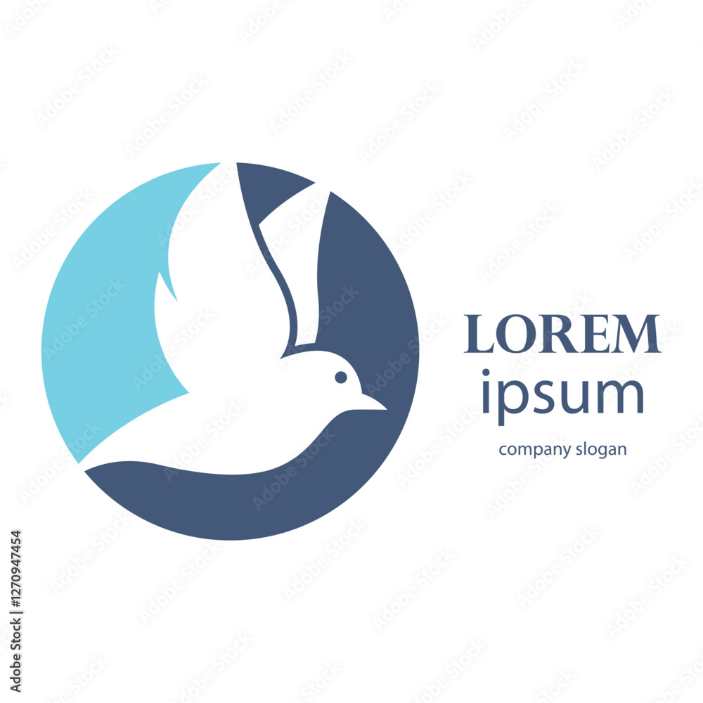 logo design of a flying dove flapping its wings logo design of a flying dove flapping its wings