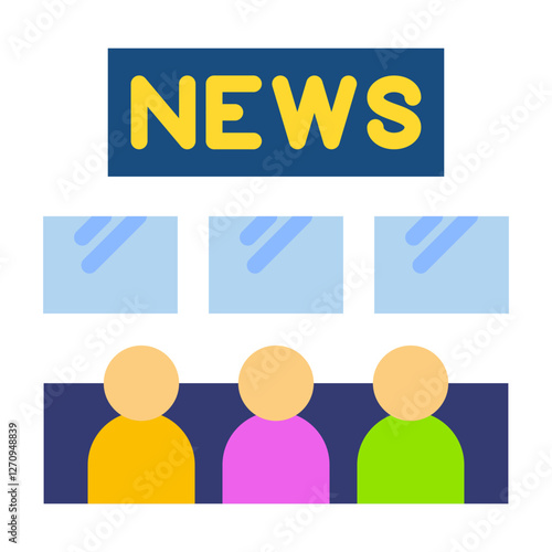 Newsroom Vector Design Icon Style