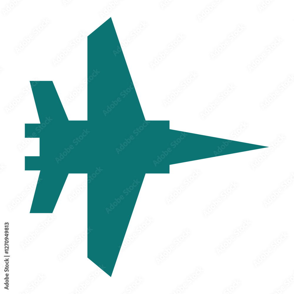Obraz premium Military Jet Vector Design Icon Style