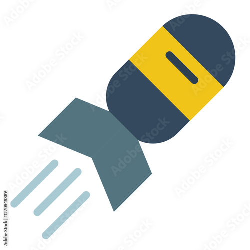 Nuclear Bomb Vector Design Icon Style