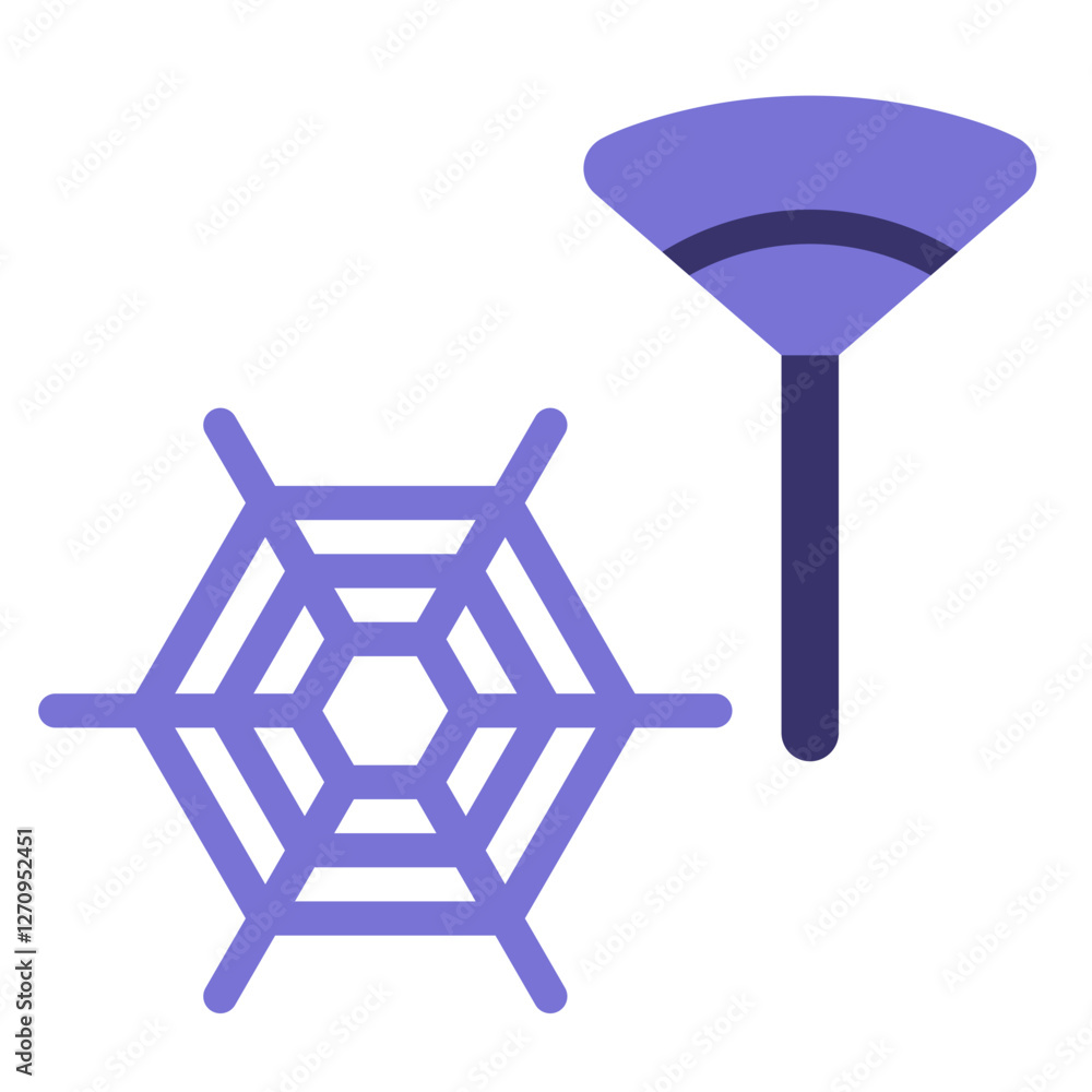 Spider Web Remover Vector Design Icon Style Spider Web Remover Vector Design Icon Style