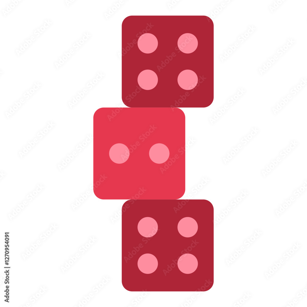 Dice Stack Vector Design Icon Style Dice Stack Vector Design Icon Style
