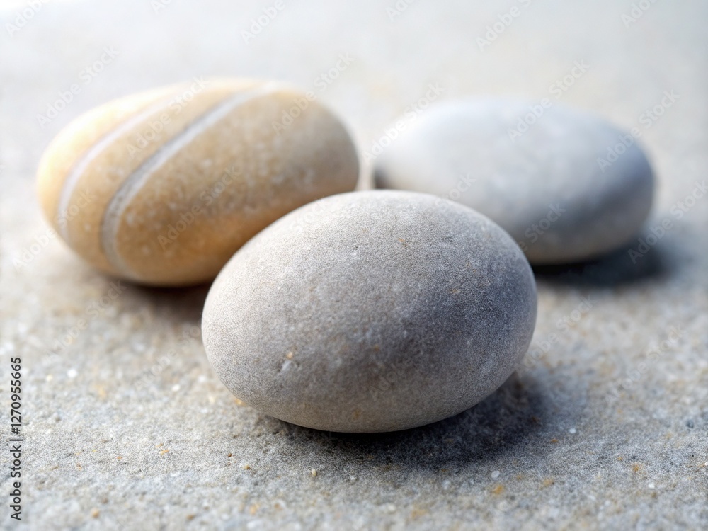 Smooth River Pebbles Macro Photography - Natural Stone Texture Background Smooth River Pebbles Macro Photography - Natural Stone Texture Background