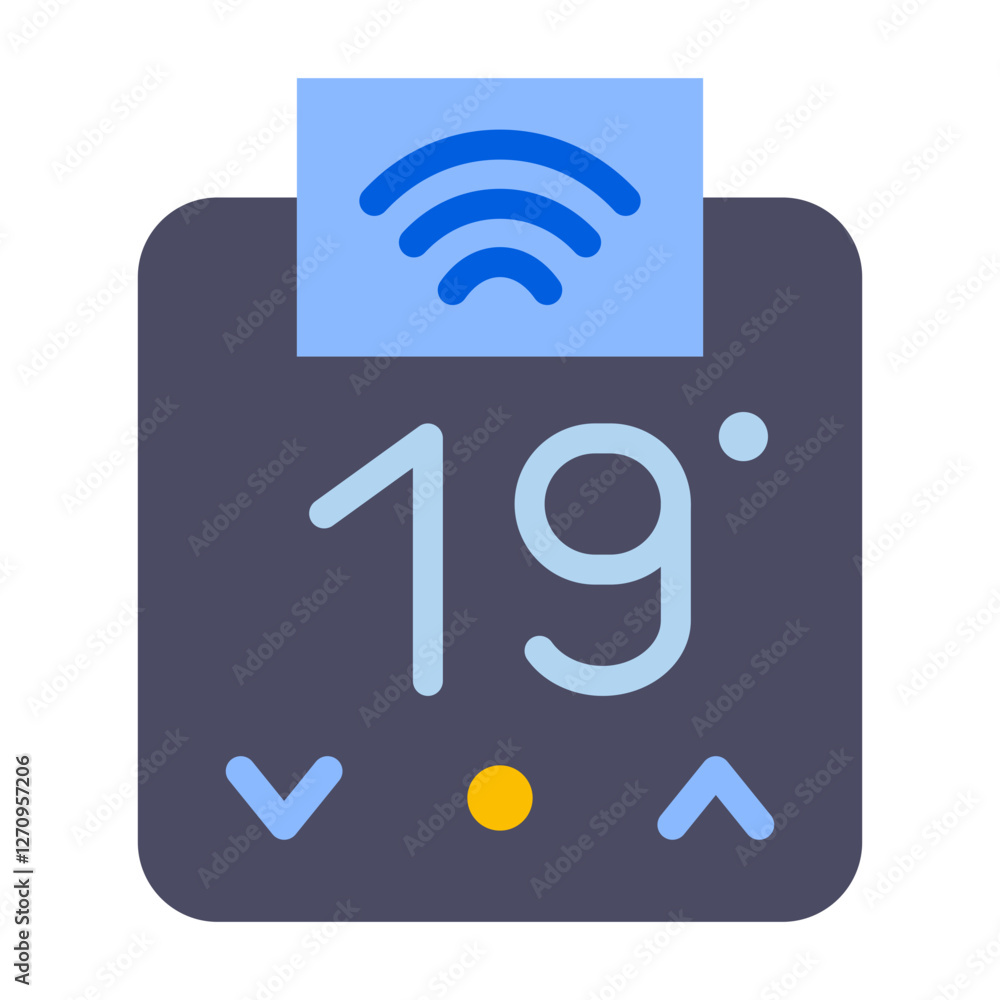 Smart Thermostat Vector Design Icon Style Smart Thermostat Vector Design Icon Style