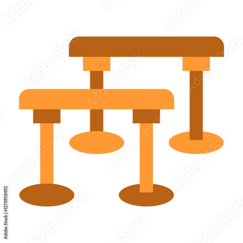 Parallel Bars Vector Design Icon Style