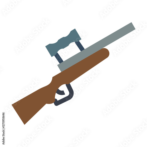Rifle Shooting Vector Design Icon Style