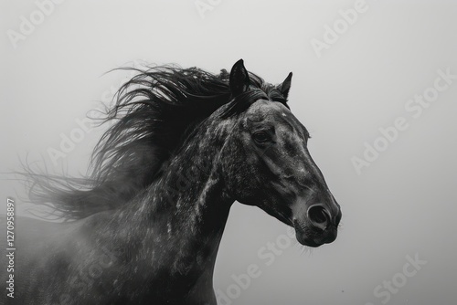 Obraz na płótnie Portrait of the Spanish running horse stallion animal mammal. w salonie