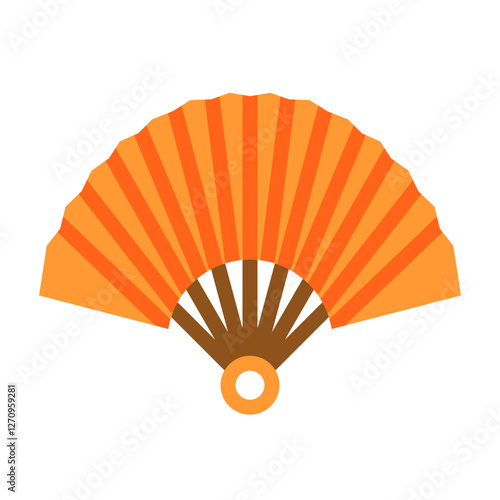 Tai Chi Fan Vector Design Icon Style