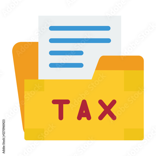 Tax Folder Vector Design Icon Style