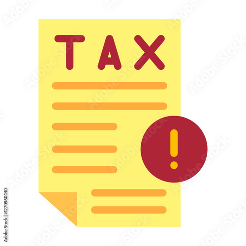 Tax Alert Vector Design Icon Style