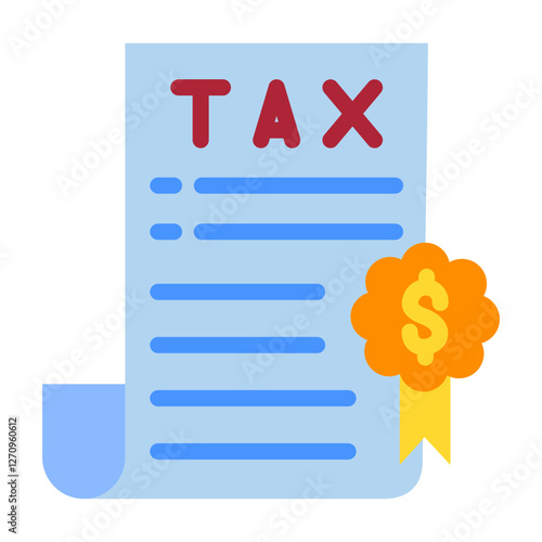 Tax Compliance Certificate Vector Design Icon Style