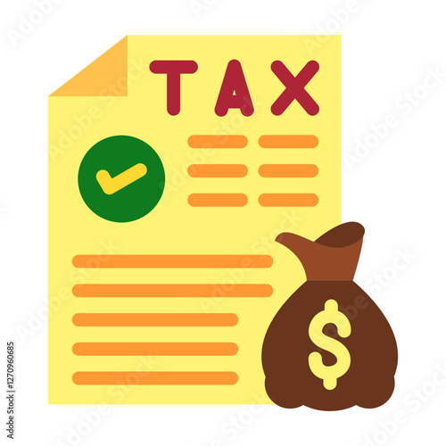 Tax Return Submission Vector Design Icon Style