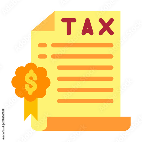 Tax Compliance Certificate Vector Design Icon Style