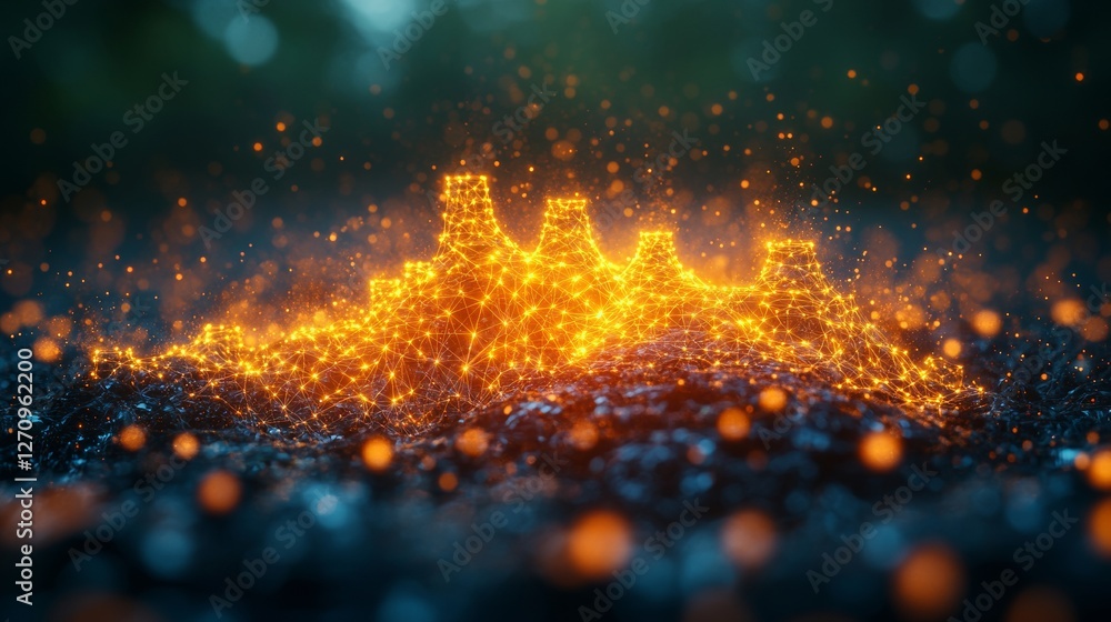 Abstract Visualization of ESG Concept with Energy and Governance Elements