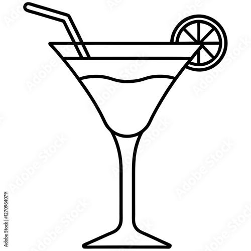 Cocktail Glass Vector Art