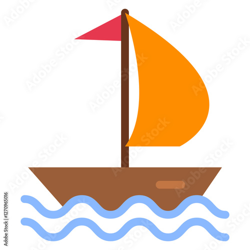 Sailing Ship Vector Design Icon Style
