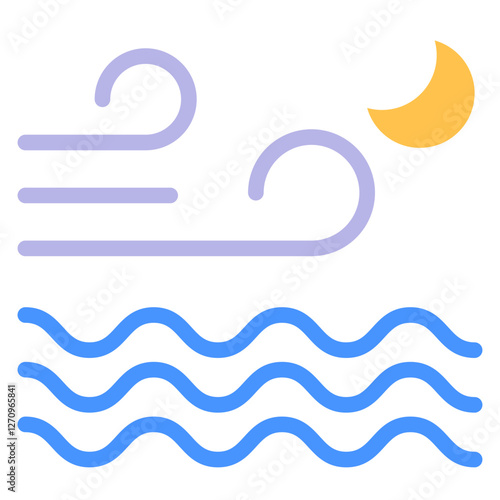 Sea Breeze Vector Design Icon Style