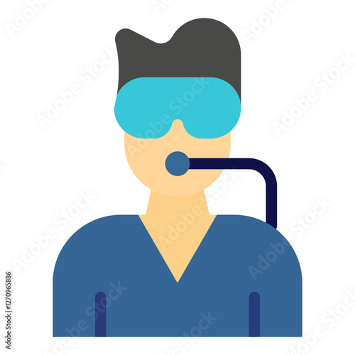 Oceanographer Vector Design Icon Style